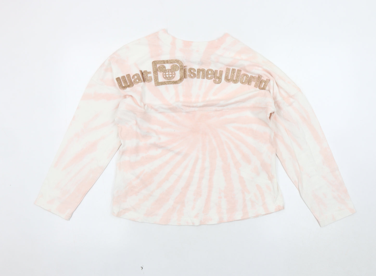 Disney Unisex Pink Tie-Dye Long Sleeve T-Shirt XL