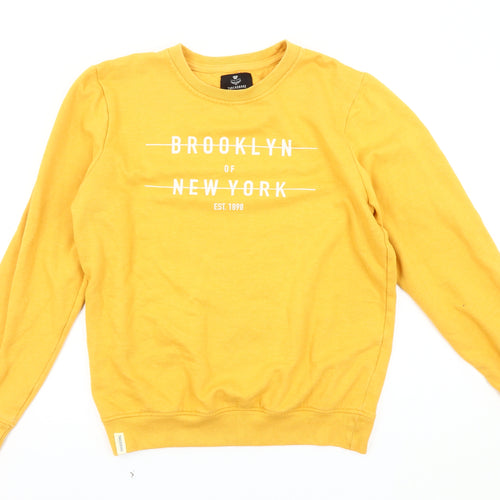 Threadbare Men's Yellow Pullover Sweatshirt M