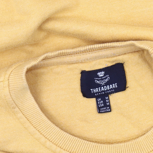 Threadbare Men's Yellow Pullover Sweatshirt M