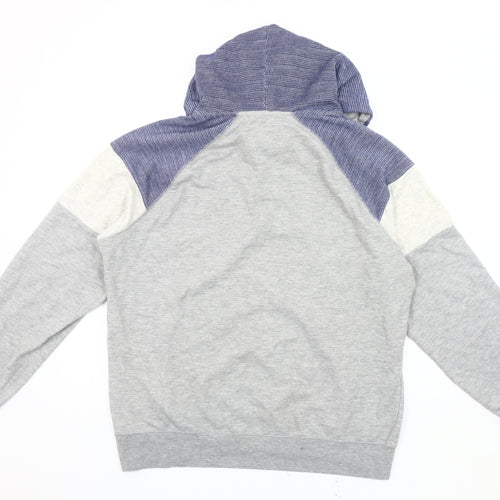 River Island Men's Grey Hoodie L Pullover Lightweight