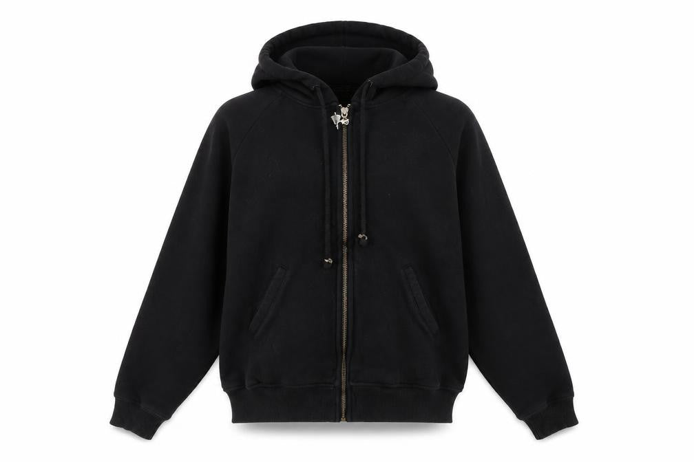 Front view of Sugarfree Women's Black XL Hooded Parka Jacket
