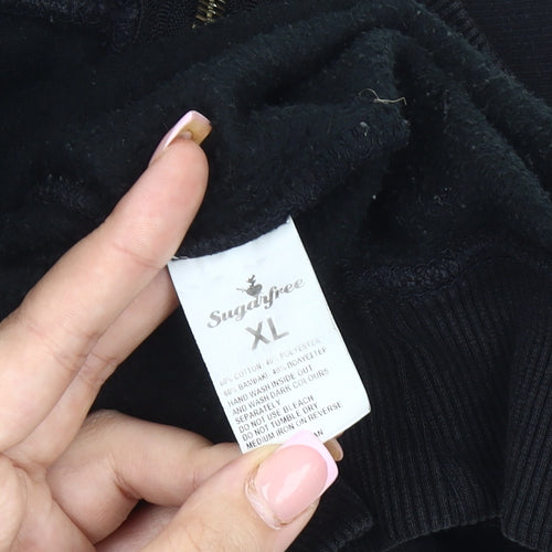 Sugarfree Women's Black XL Hooded Parka Jacket