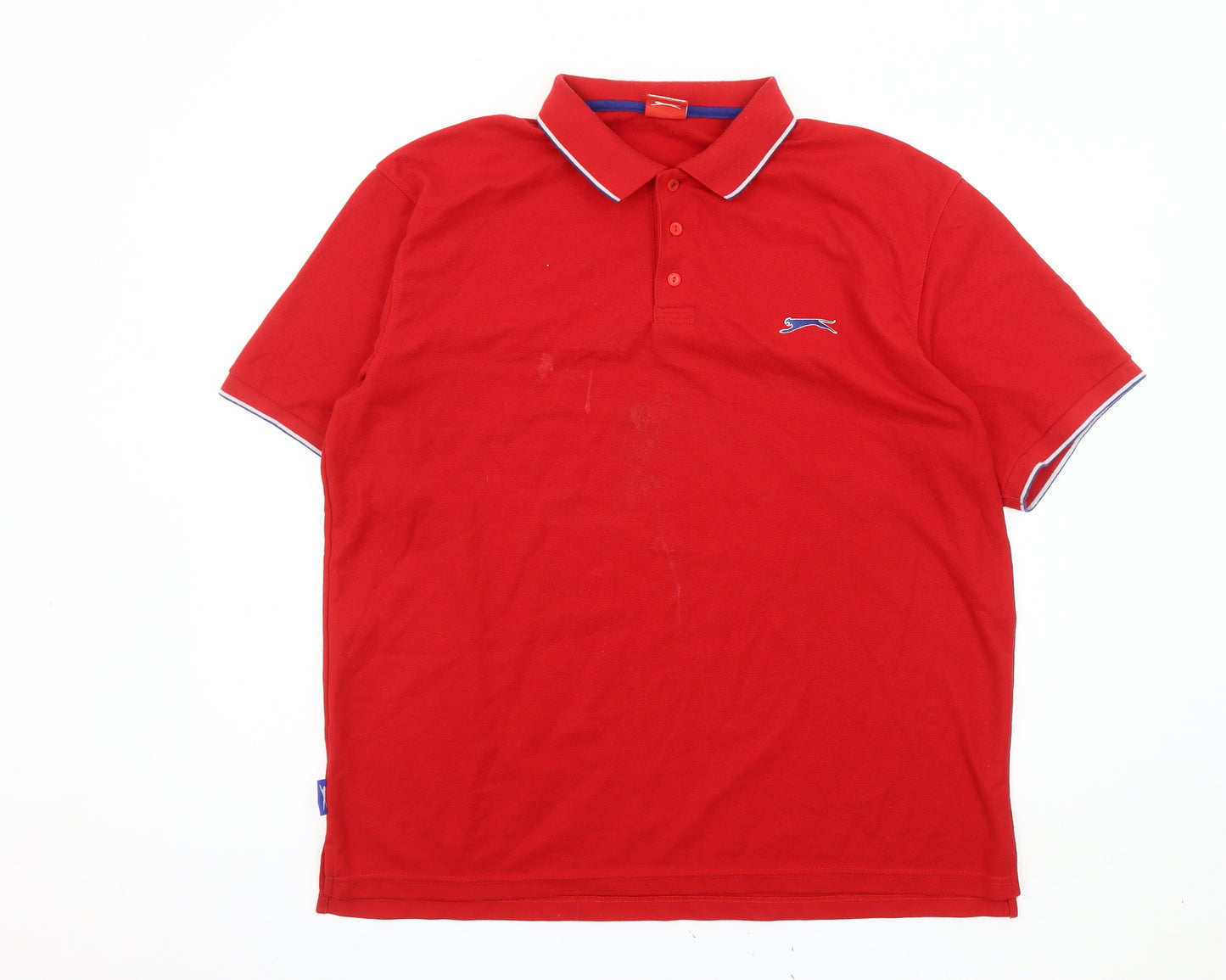 Slazenger Men's Red XL Polo Shirt Collared with Logo
