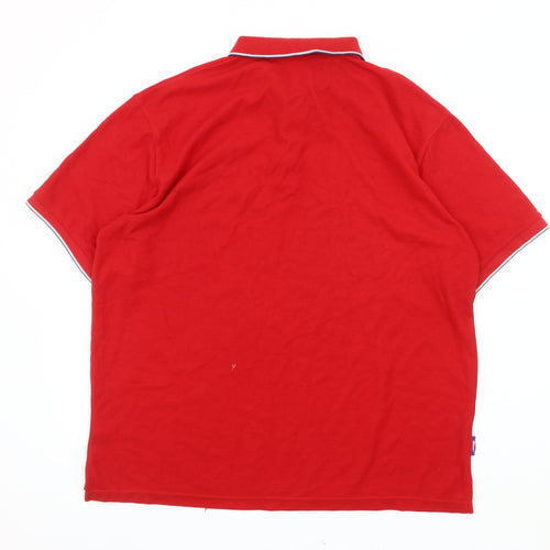 Slazenger Men's Red XL Polo Shirt Collared with Logo