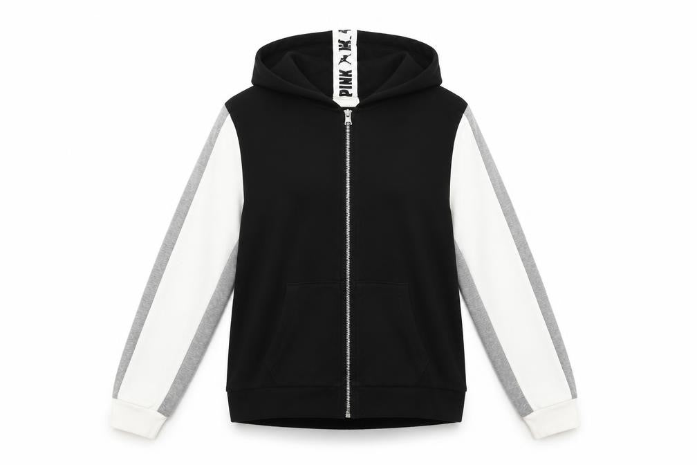 Victoria's Secret Women's Black Hoodie Jacket Size 12