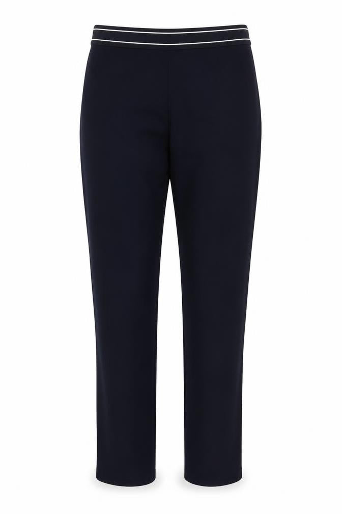 Front view of Vero Moda Women's Blue Straight Trousers, size S