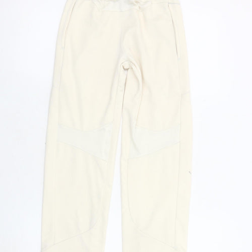 Adidas Boys Ivory Track Pants 9-10 Years Athletic Wear