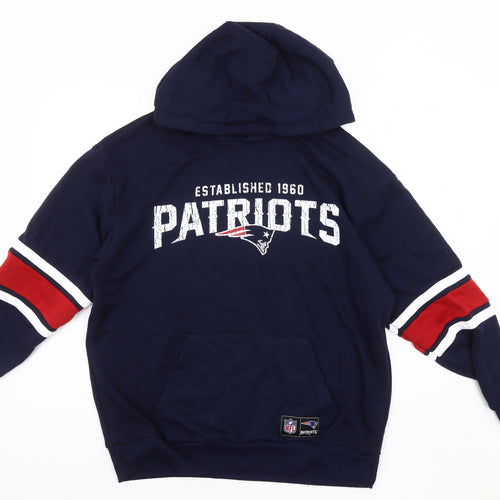 Primark Men's Blue Patriots Hoodie L Pullover