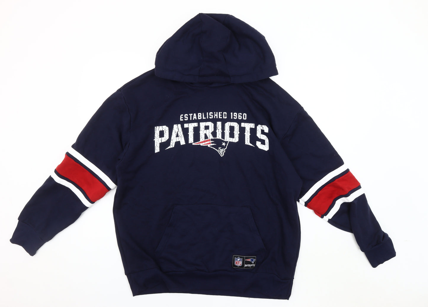 Primark Men's Blue Patriots Hoodie L Pullover