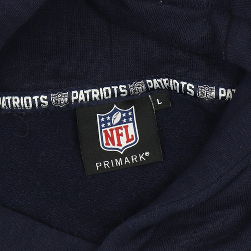 Primark Men's Blue Patriots Hoodie L Pullover