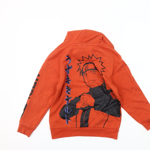 Naruto Shippuden Boys Orange Hoodie 9-10 Years Pullover Anime