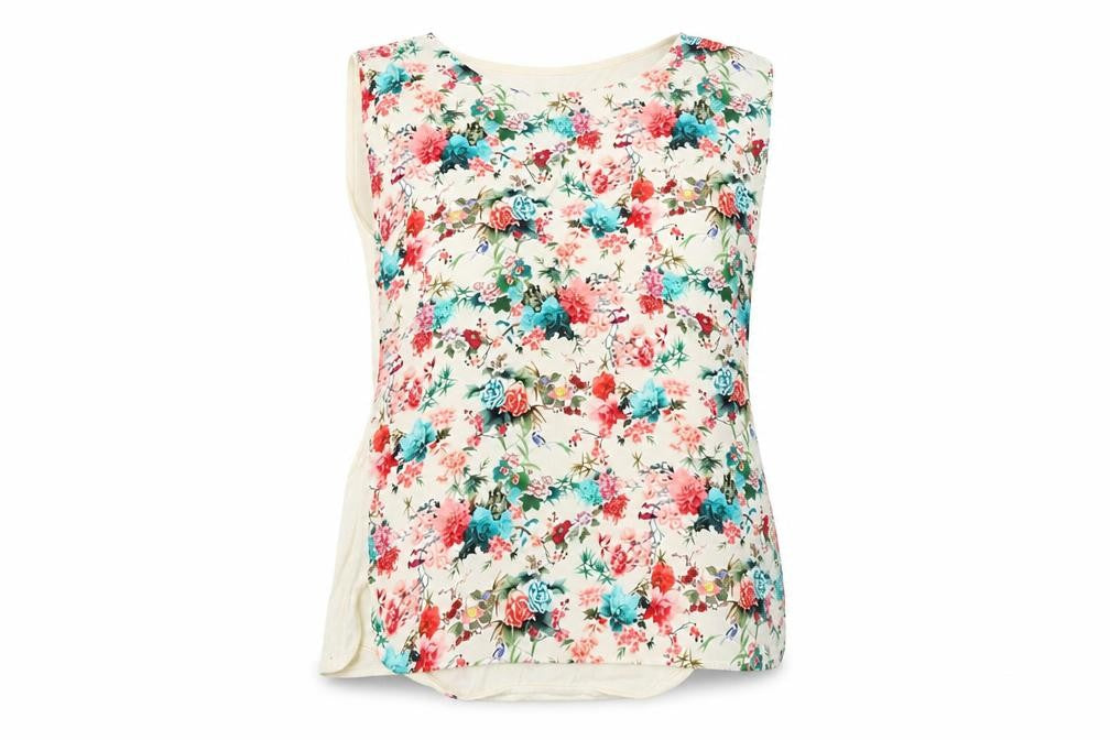 Front view of Warehouse Women's Multicoloured Floral Blouse, size 8