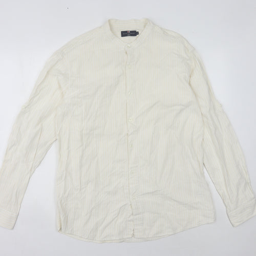 Men's Marks & Spencer Ivory Striped Shirt M