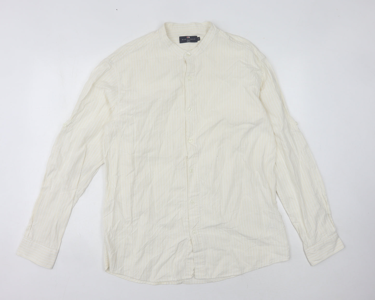 Men's Marks & Spencer Ivory Striped Shirt M