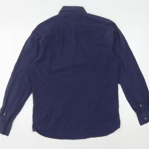 Ted Baker Men's Blue Long Sleeve Button-Up Shirt - M