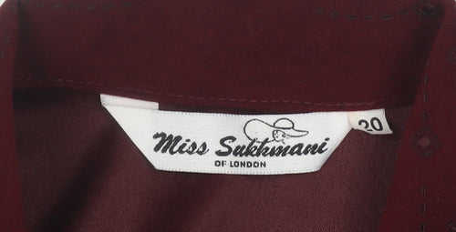 Miss Sukhmani Red Women Blazer Size 20