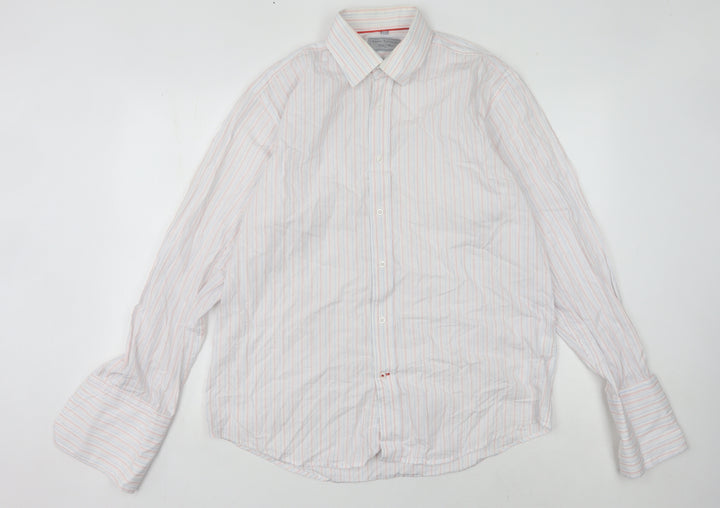 Brook Taverner Men's Multicoloured Stripe Shirt 15.5
