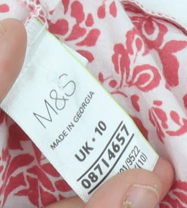 Marks and Spencer Women's Floral Shirt, Size 10, Cotton