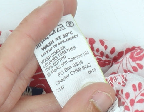 Marks and Spencer Women's Floral Shirt, Size 10, Cotton