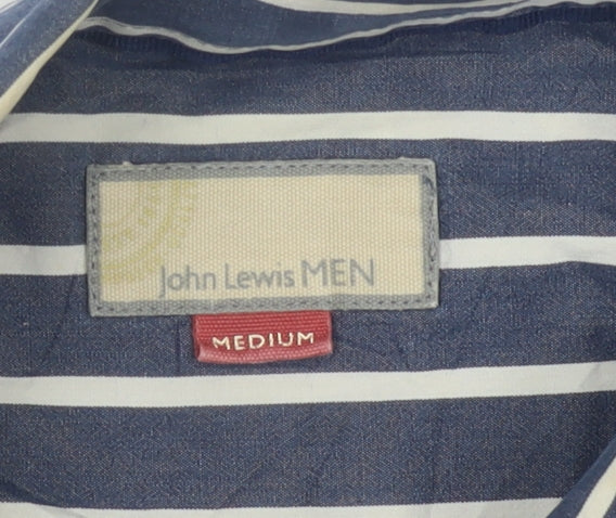 John Lewis Men's Blue Striped Shirt M