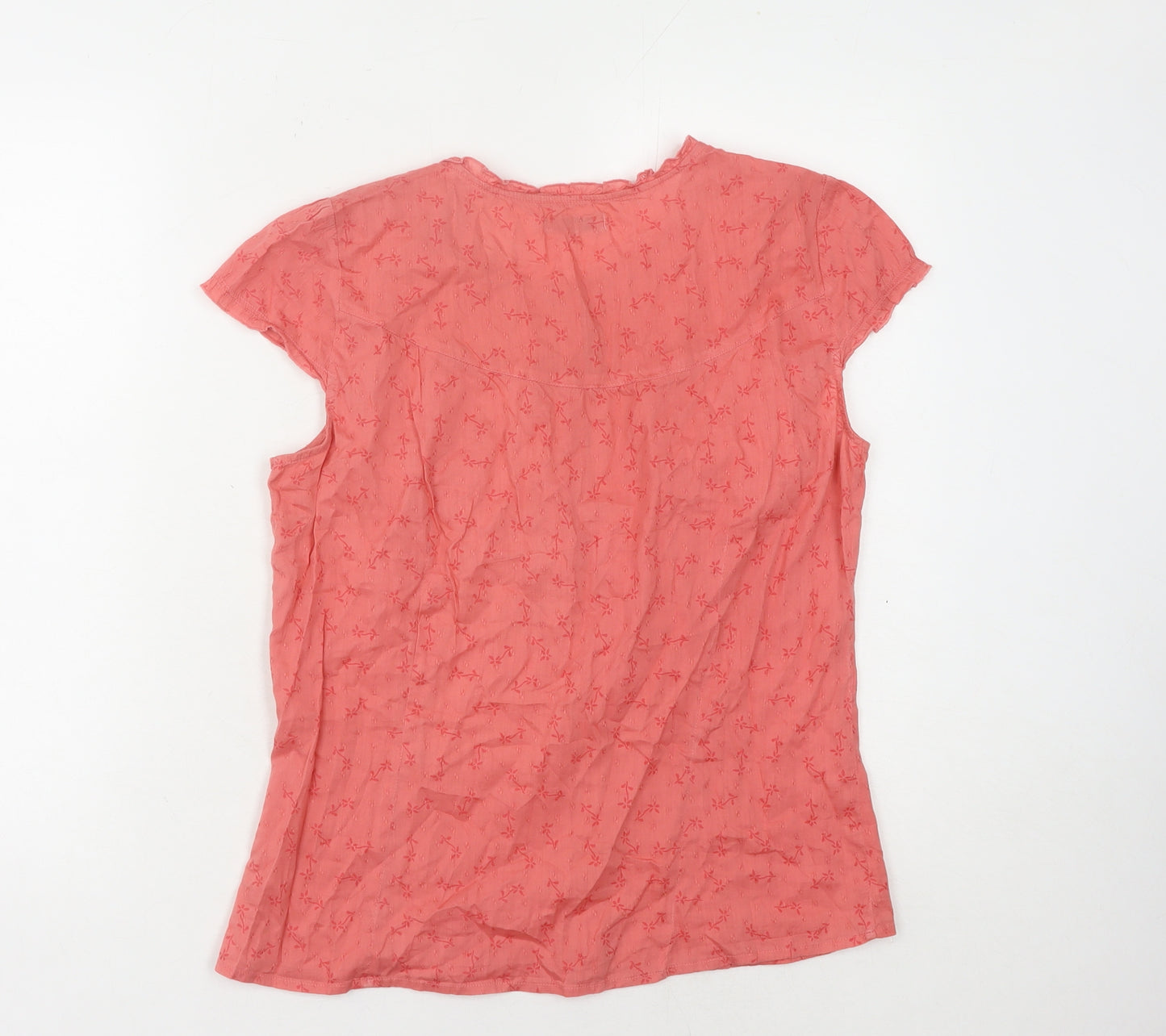 Reserved Women's Pink Floral Blouse - Size L