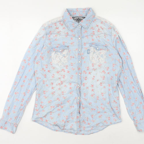 Stars & Stripes Women's Blue Floral Button-Up Shirt