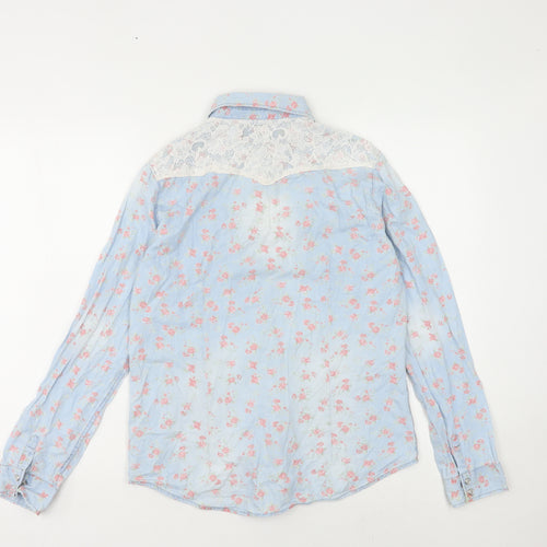 Stars & Stripes Women's Blue Floral Button-Up Shirt
