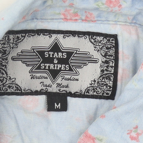 Stars & Stripes Women's Blue Floral Button-Up Shirt