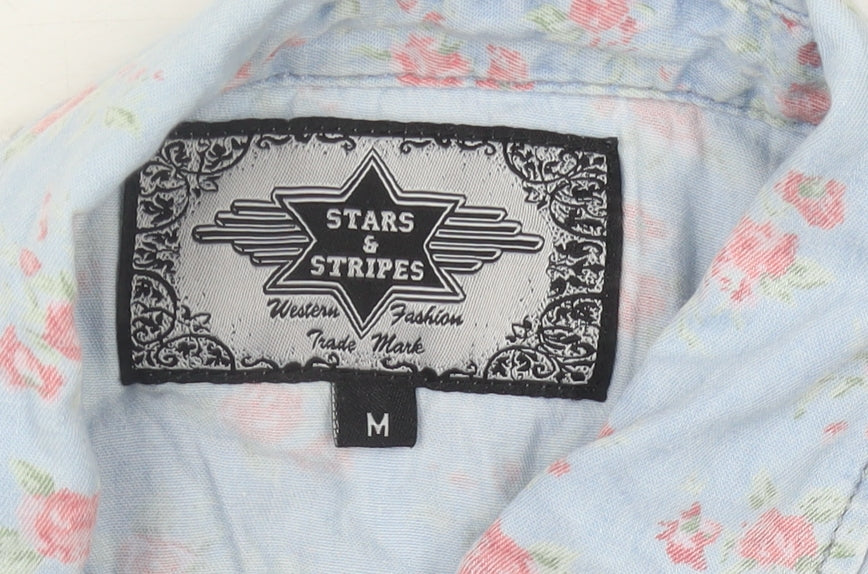 Stars & Stripes Women's Blue Floral Button-Up Shirt