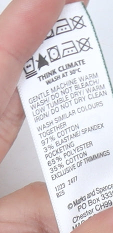 Marks and Spencer Women's Beige Chino Shorts 12 Regular Fit