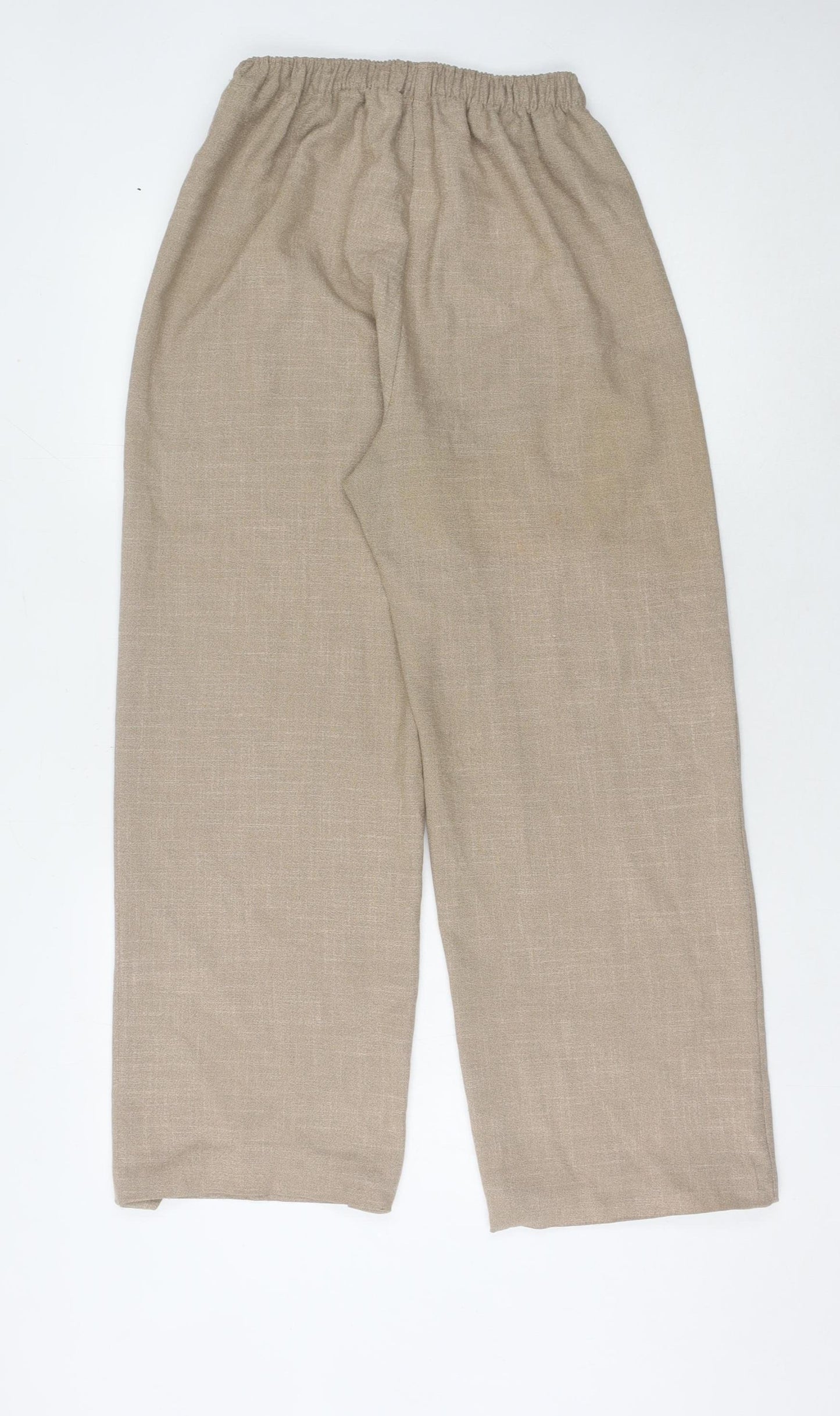 Saloos Women's Beige Wide-Leg Trousers, Size 12