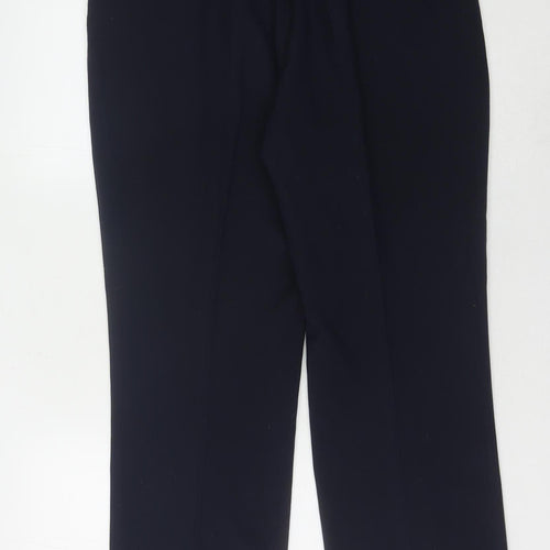 Bm Collection Women's Black Straight Trousers Size 16