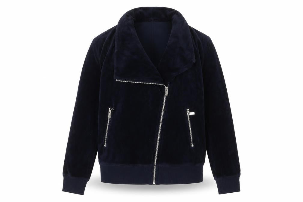 Front view of Two by Vince Camuto Women's Blue Zip Sweatshirt S