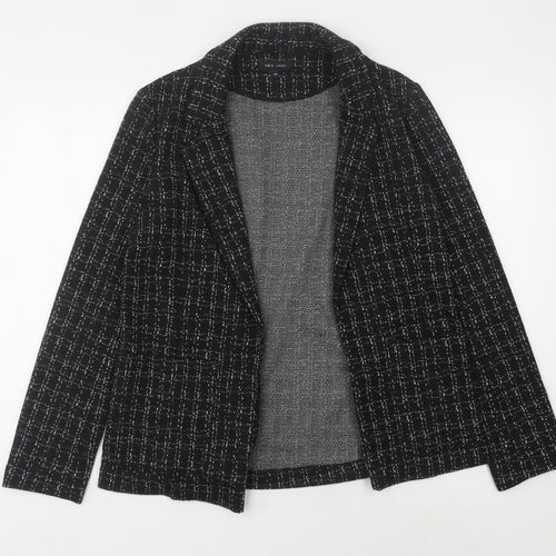New Look Women's Black Tweed Blazer - Size 12