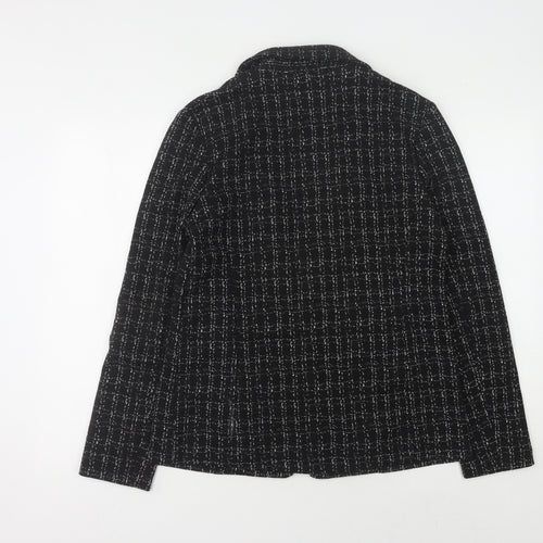 New Look Women's Black Tweed Blazer - Size 12