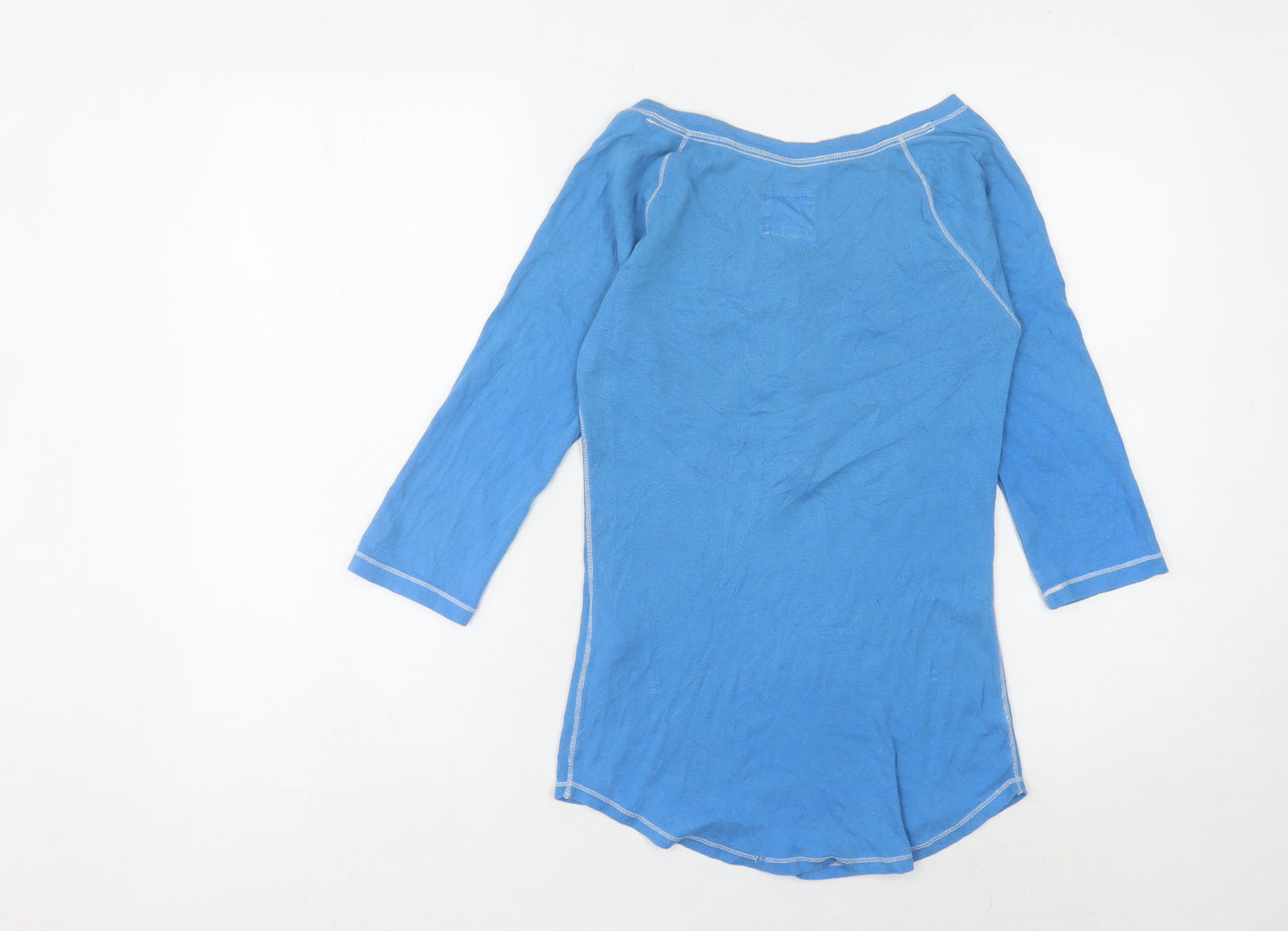 Hollister Women’s Blue Button-Up Henley Shirt, Size S