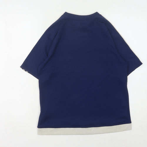 Adidas Boys Blue T-Shirt 13-14Y Gym Training Sports