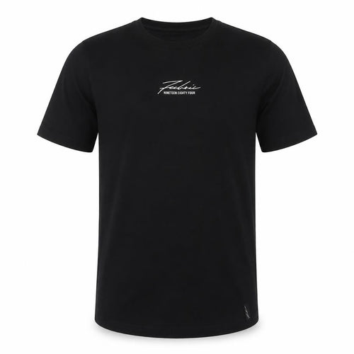 Fabric Men's Black Cotton T-Shirt XS Crew Neck