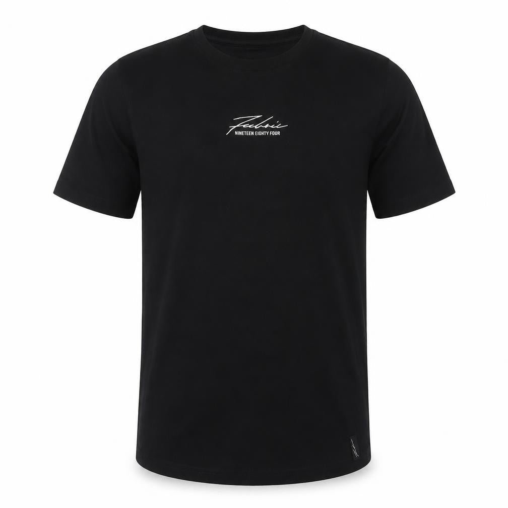 Fabric Men's Black Cotton T-Shirt XS Crew Neck