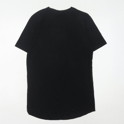 Fabric Men's Black Cotton T-Shirt XS Crew Neck