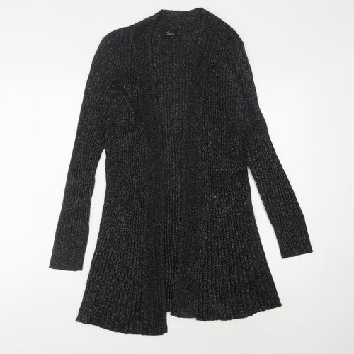 Bm Collection Black Women's Open Front Cardigan Medium Size