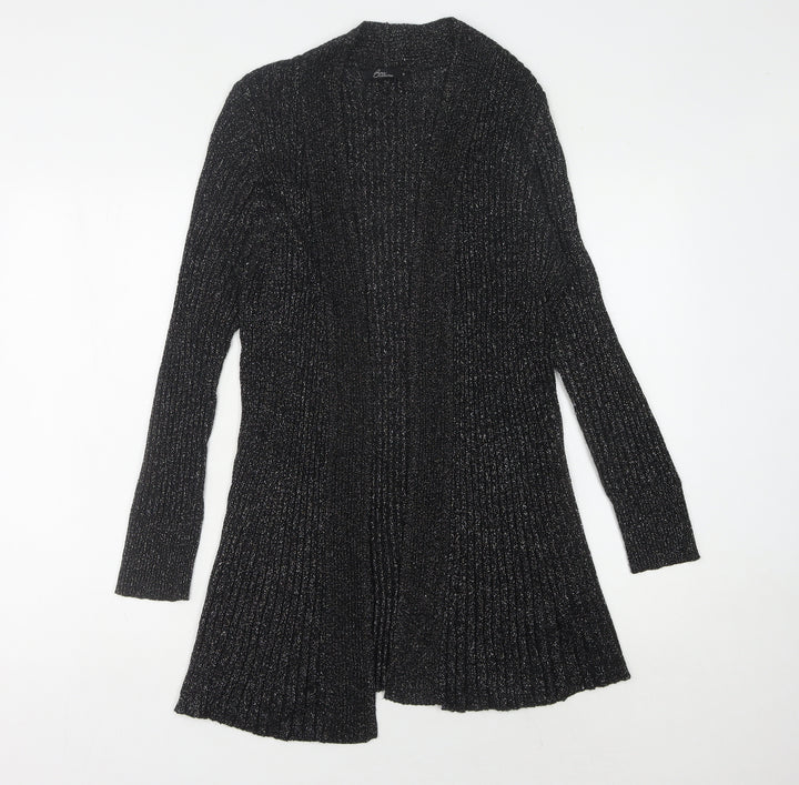Bm Collection Black Women's Open Front Cardigan Medium Size