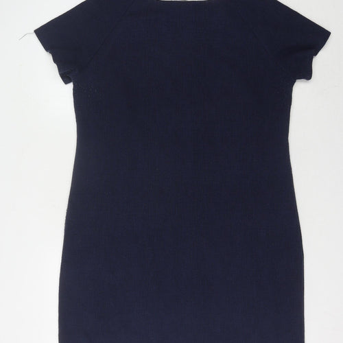Apricot Women's Navy Blue Sheath Dress, UK 14, Short Sleeve