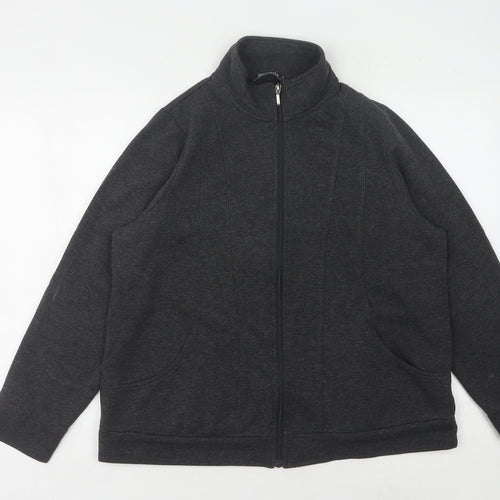 Bonmarché Women's Black Full Zip Sweatshirt M