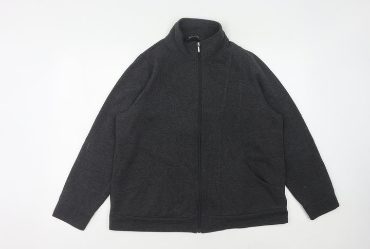 Bonmarché Women's Black Full Zip Sweatshirt M