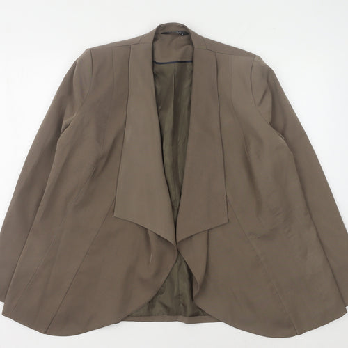 Bm Women's Brown Blazer Size 12 Lined Long Sleeve