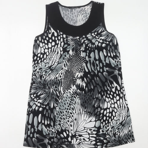David Emanuel Women's Black Animal Print Dress Size 12