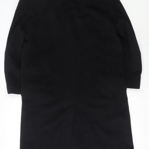 Burton Mens Black Overcoat 42R Wool Cashmere Formal