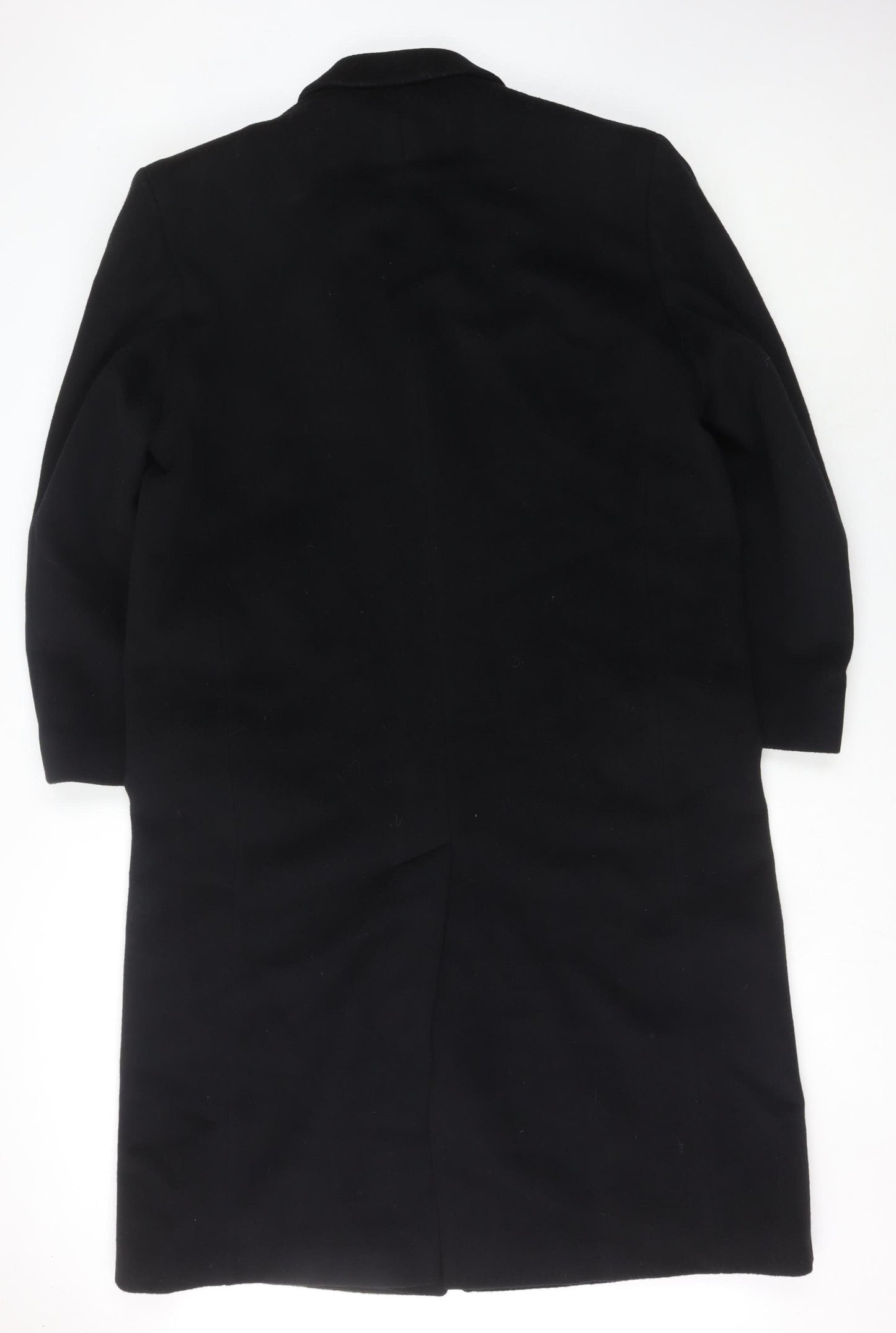 Burton Mens Black Overcoat 42R Wool Cashmere Formal