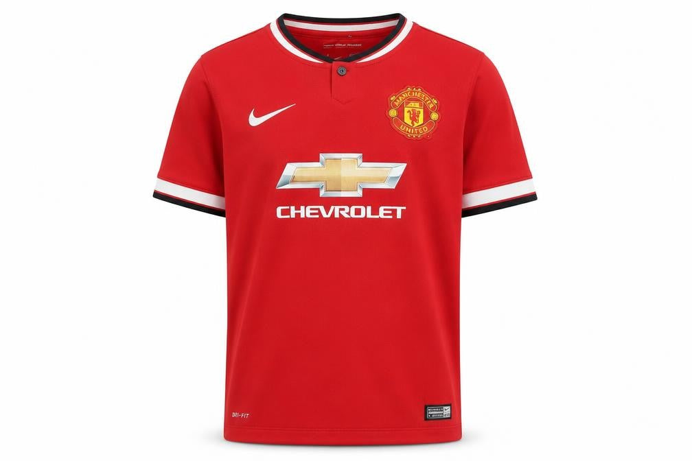 Front view of Nike boys’ red football jersey xl polyester